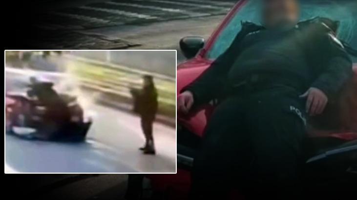 Polis Memuruna Çarpan Sürücüden Akıl Almaz Hareketler: Fotoğraf Çekip Paylaştı