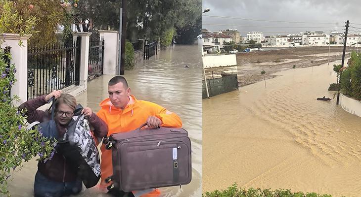 KKTC'de Şiddetli Yağışlar Hayatı Felç Etti: Vatandaşlar Sular Altında Kaldı