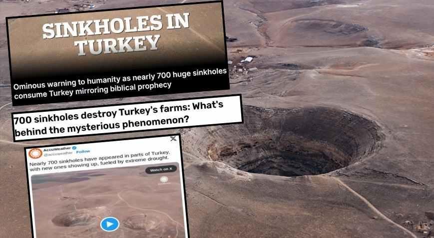 Konya'da Oluşan Dev Obruklar Dünya Basınında Gündem Oldu: Kuraklık ve Aşırı Su Kullanımı Alarm Veriyor