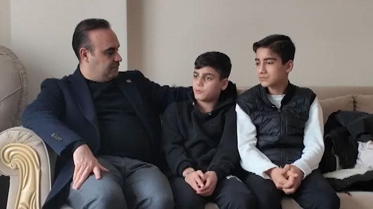 Bakan Kacır'dan Altın Dolu Çantayı Teslim Eden Çocuklara Ziyaret