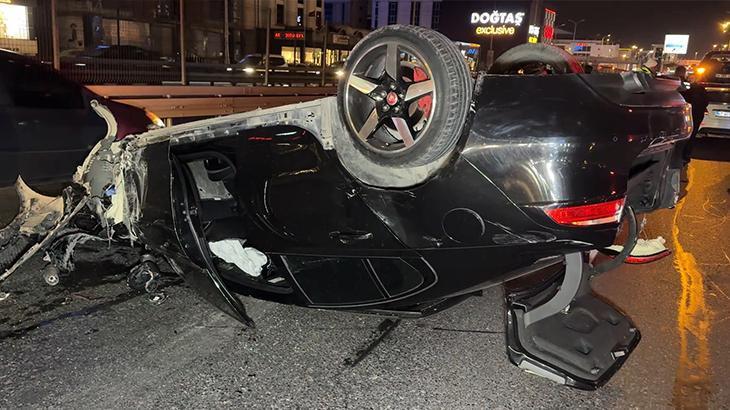 Avcılar'da Korkunç Trafik Kazası: Otomobil Takla Attı, 3 Araç Savruldu