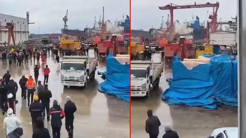 Tuzla Tersanelerinde Vinç Kazası: Çalışmalar Sürüyor