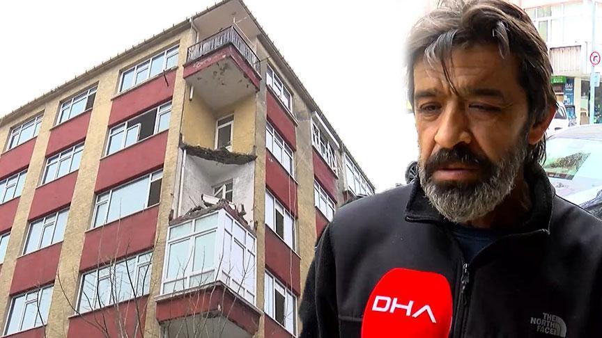 Bahçelievler'de Riskli Bina Balkonu Çöktü: Görgü Tanığı Hurdacılara İşaret Etti