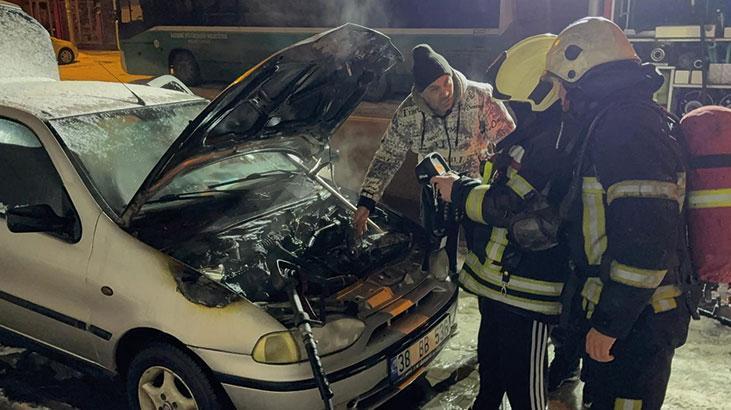 Tamirden Çıkan Otomobil Alevlere Teslim Oldu