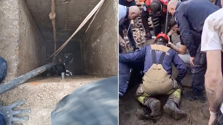 Su Kuyusunda Yaşanan Dram: Oğul Babasını Kurtarırken Kendisi Tehlikeye Düştü