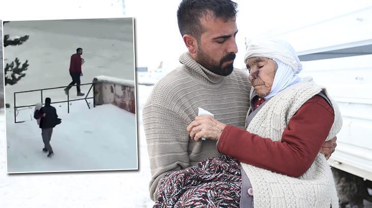 93'lük Ayşe Nineye Torun Şefkati: Kucağında Hastaneye Taşıdı
