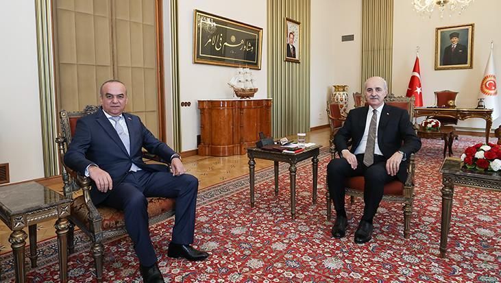 TBMM Başkanı Kurtulmuş, Tacikistan'ın Ankara Büyükelçisi ile Görüştü