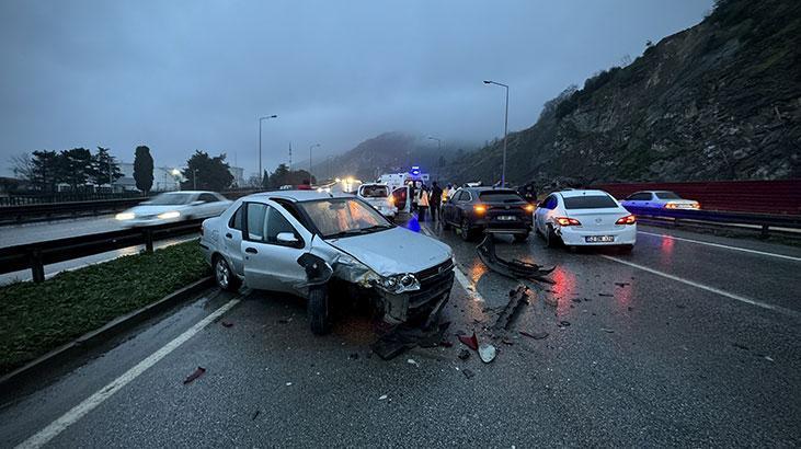 Samsun'da Zincirleme Kaza: 5 Araç Birbirine Girdi, 2 Kişi Yaralandı