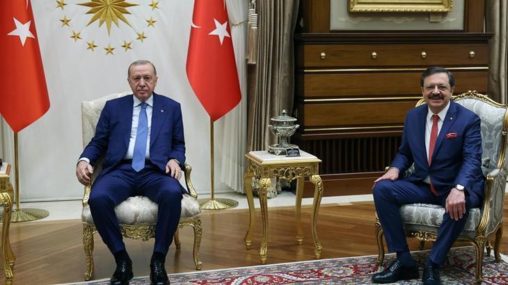 Cumhurbaşkanı Erdoğan, TOBB Başkanı Rifat Hisarcıklıoğlu ile Görüştü