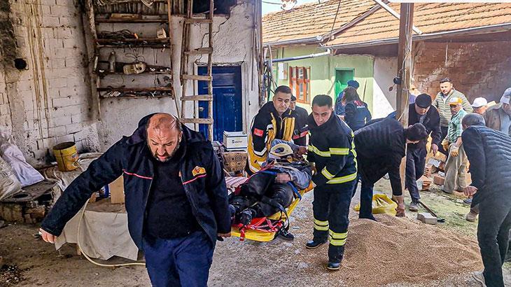 Buğday Deposu Çöktü: Kardeşlerden Birine Ağır Yaralandı, Diğerinin Parmakları Koptu